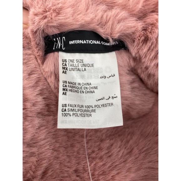 Inc NWT International Concepts Faux Fur Pull Through Scarf Soft Cozy Blush New - Picture 6 of 8